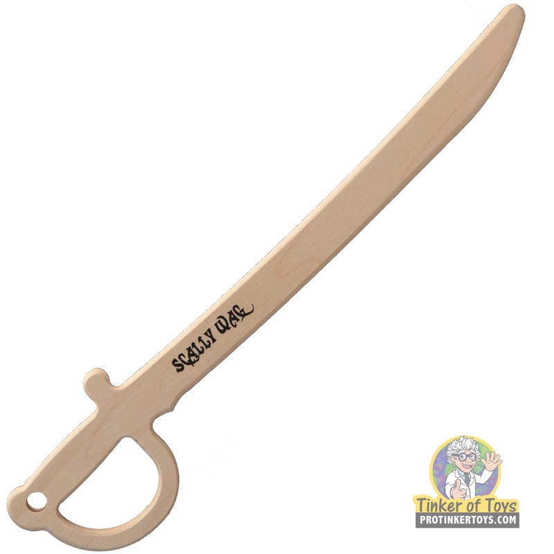 18 Wooden Scally Wag Pirate Cutlass | 008SCLLWG | Magnum Rubber Band Guns