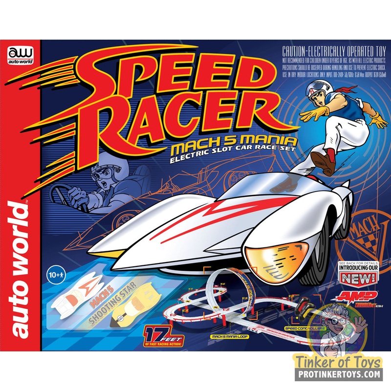 19' Speed Racer Mach 5 Mania AMP Slot Race Set | SRS361 | Auto World