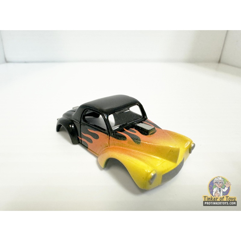 1941 Willys Gasser Black W/ Flame | MM01010 | Model Motoring