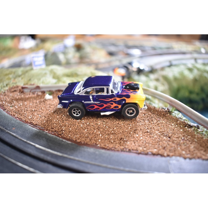 1955 Burple Chevy Bel Air w/Flames | CP7726 | Auto World | Slot Car 1:64