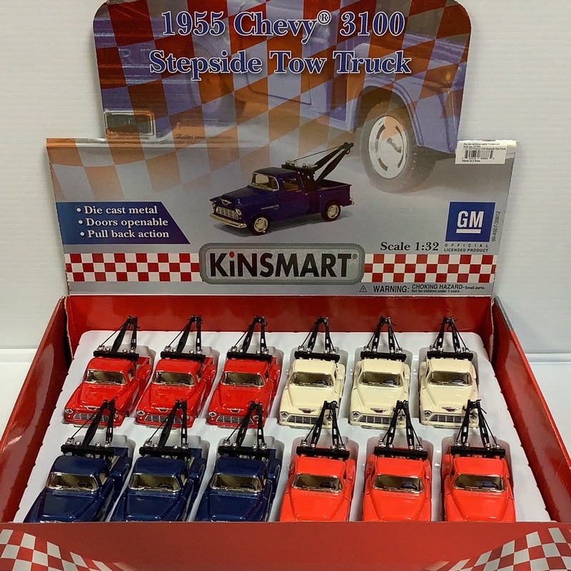 1955 Chevy 3100 Stepside Tow Truck | 5378D | Kinsmart