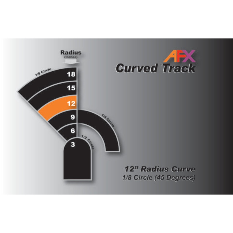 Curve Track  12 1/8R | 70609 | AFX RaceMaster