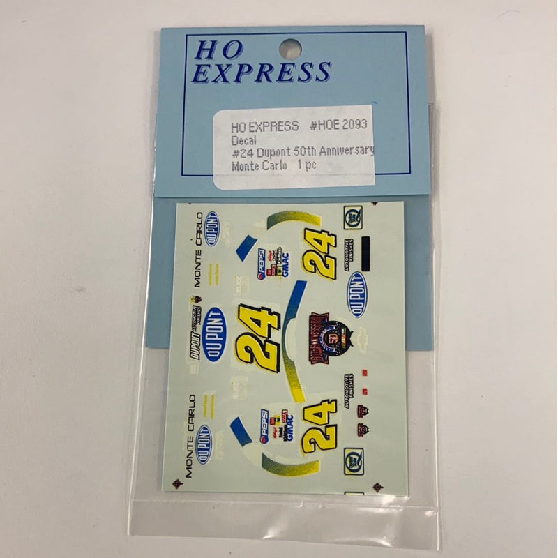 Decal # 24 Dupont 50th Anniversary Monte Carlo 1/pc  | HOE2093 | HO Express
