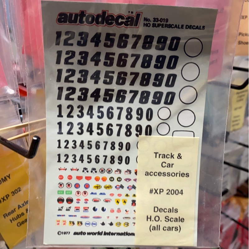 Decals H.O. Scale (all cars) | XP 2004 | Track & Car accessories
