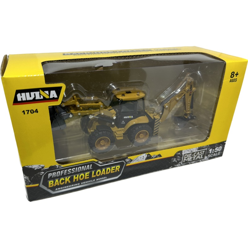 Diecast Metal Huina Backhoe/W Loader 1:50 Model | IMX14514 | Imex Model Co.