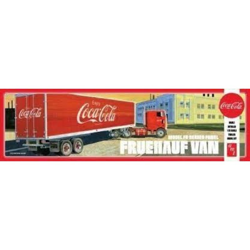 1/25 Fruehauf Beaded Van Semi Trailer, Coca-Cola Model Kit | AMT1109 | AMT  Model Kit