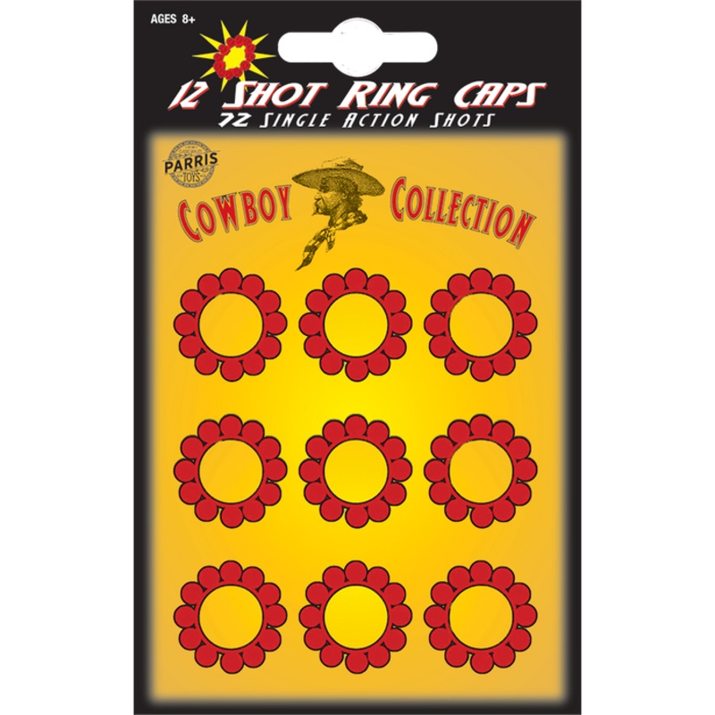 12 Shot Ring Caps 72 Single Action Shots | 914 | Parry Toys