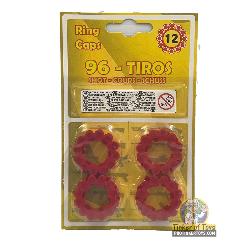 12 Shot Ring Caps 96 Single Action Shots | 96/14 | Gonher