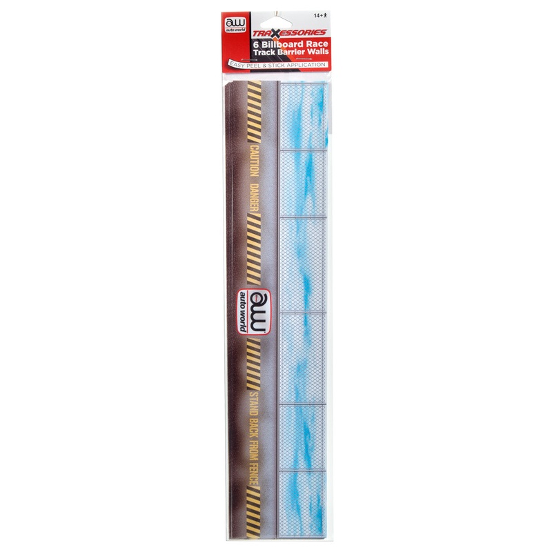 14.5" Billboard Race Track Barrier Walls 6 Pk Ho Scale | TRX111 | Auto World