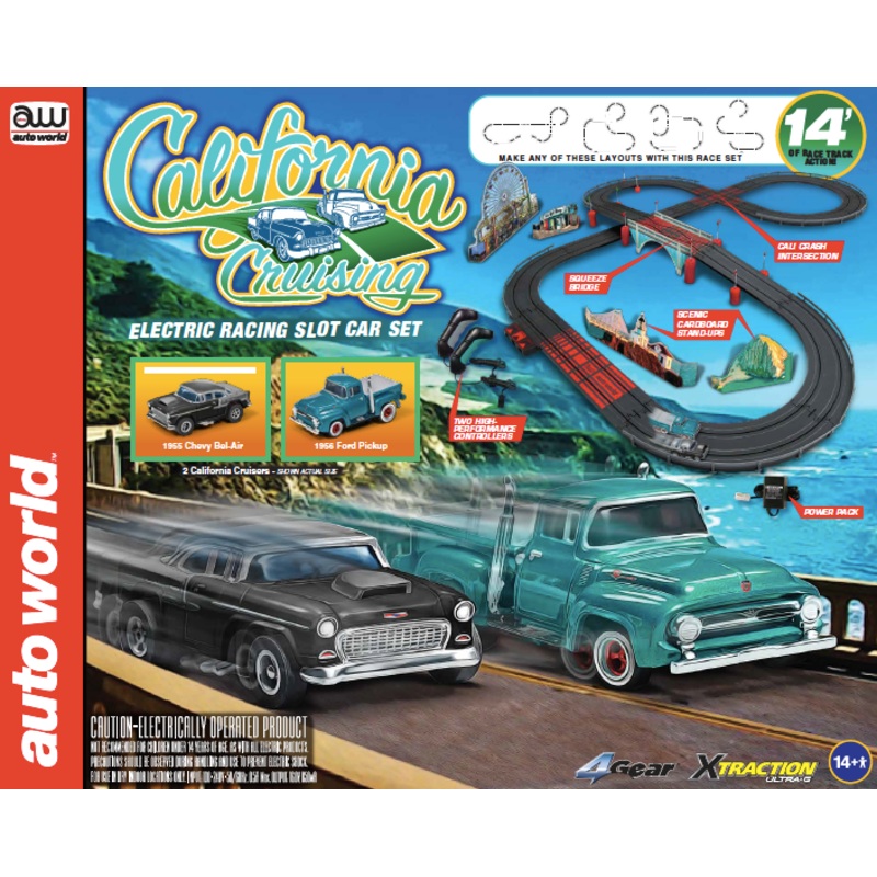 14' California Cruising "The Pacific Coast Highway" HO Scale | SRS331 | Auto World