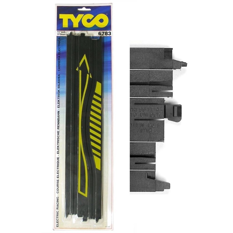 15" Straight SQUEEZE Daredevil Cut Off Track 1/pc  | 6783 | Tyco Slto Cars
