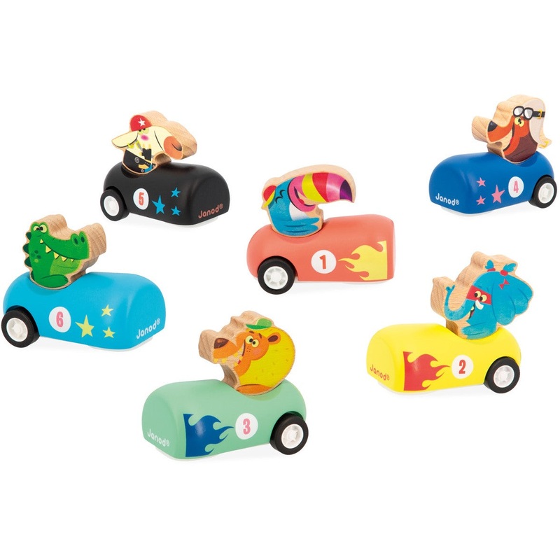 Janod Applepop - Pull-back Car