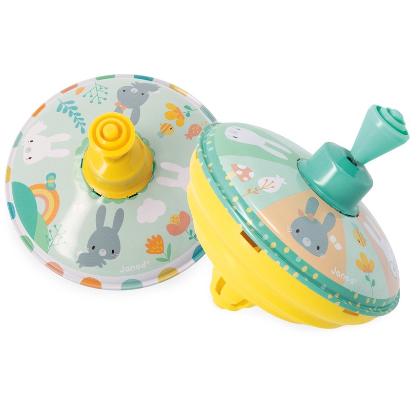 Janod - Bunny Metal Spinning Top