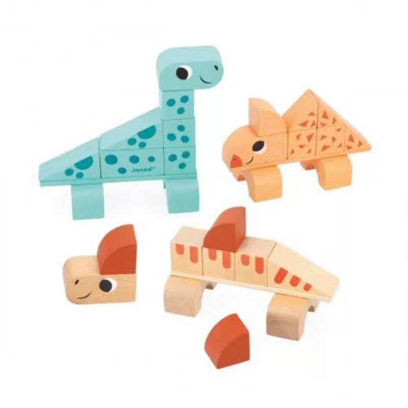 Janod - Dino - Cubikosaurus, Dinosaurs To Build
