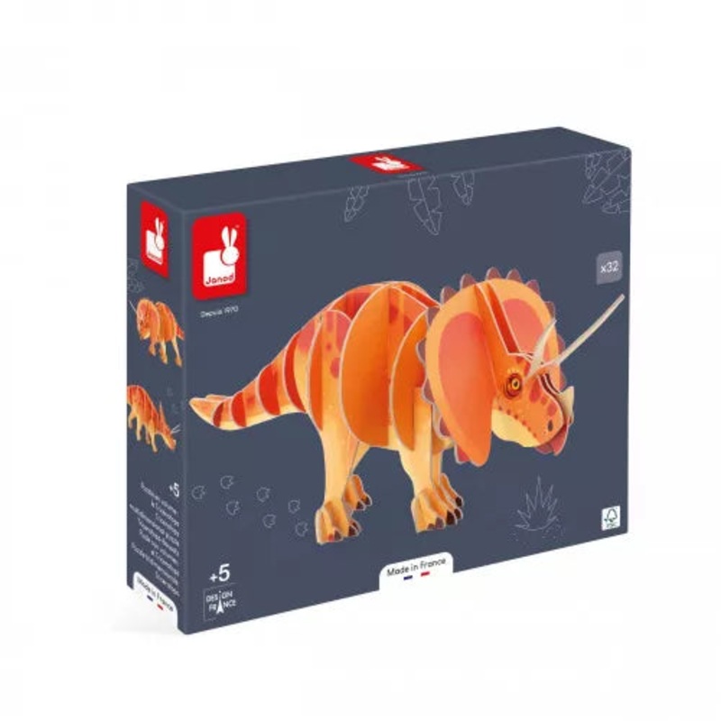 Janod - Dino Triceratops Multidimensional Puzzle