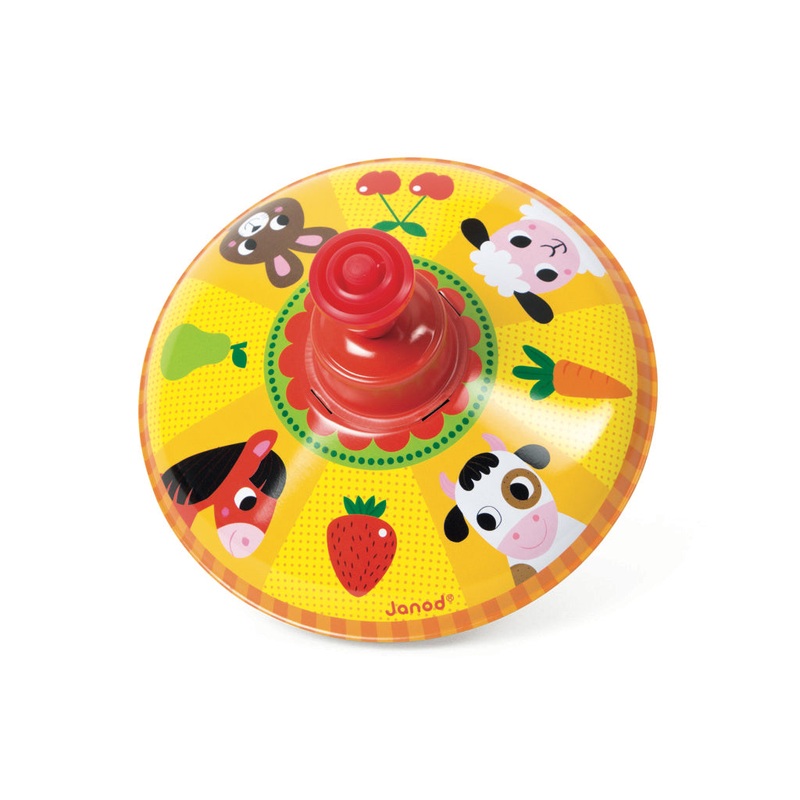 Janod - Farm Metal Spinning Top