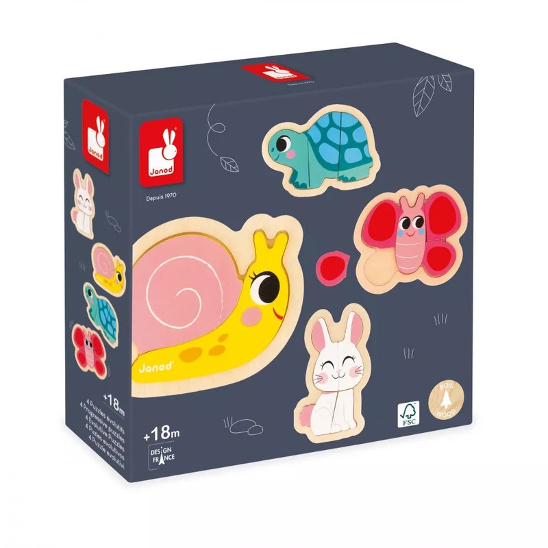 Janod - Garden 4 Progressive Puzzles