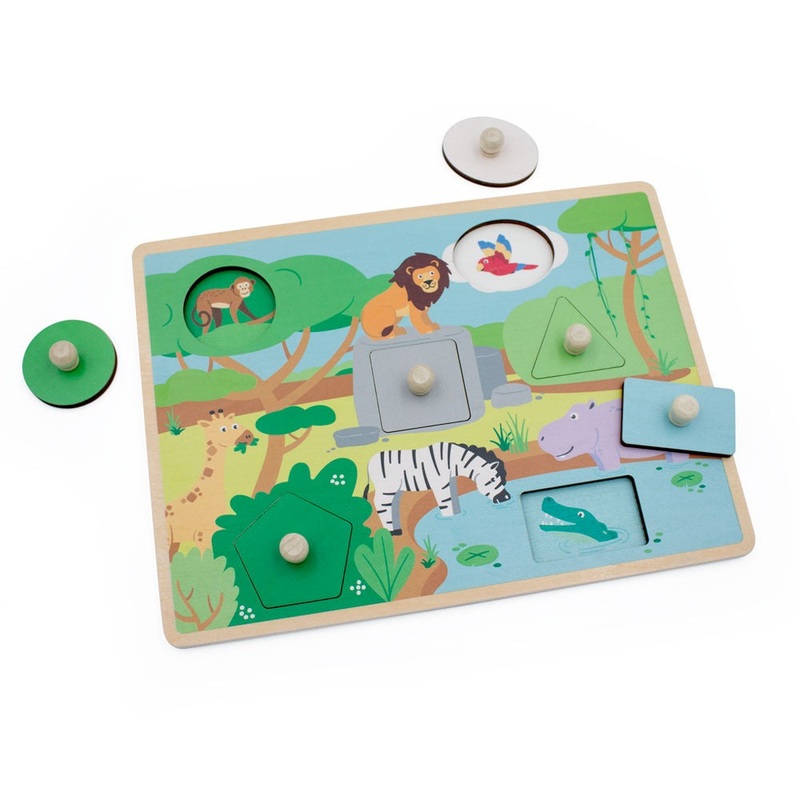 Jumini Safari Peek a Boo Peg Puzzle