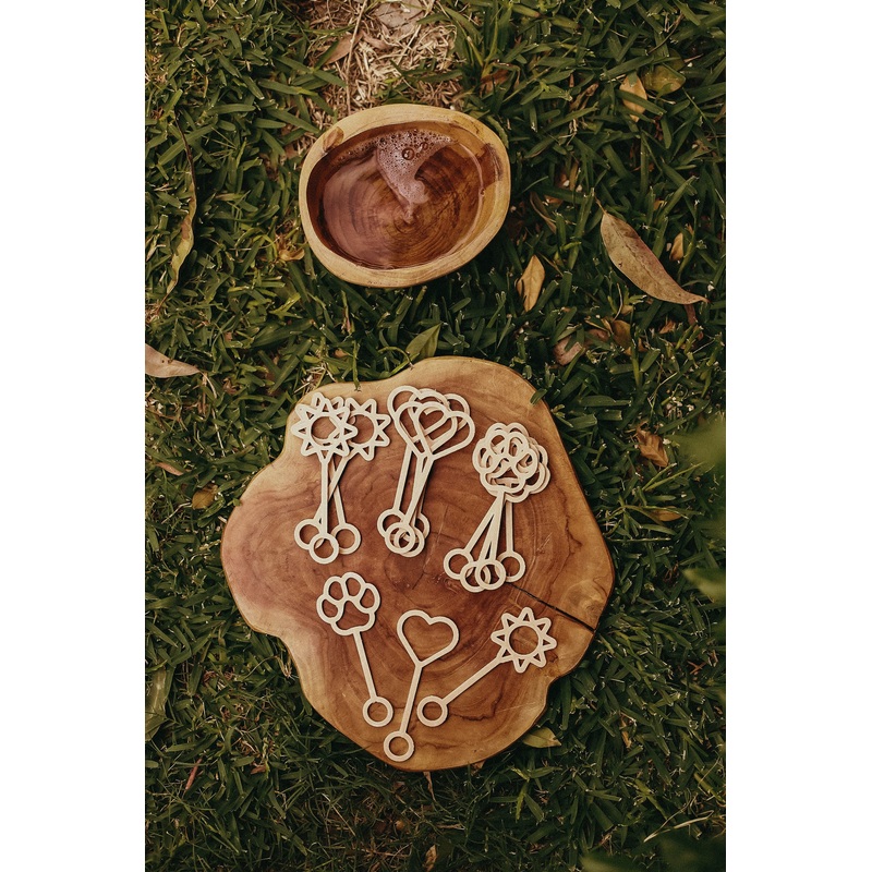 Kinfolk Mini Party Favour Bubble Wands -Singles / Packs