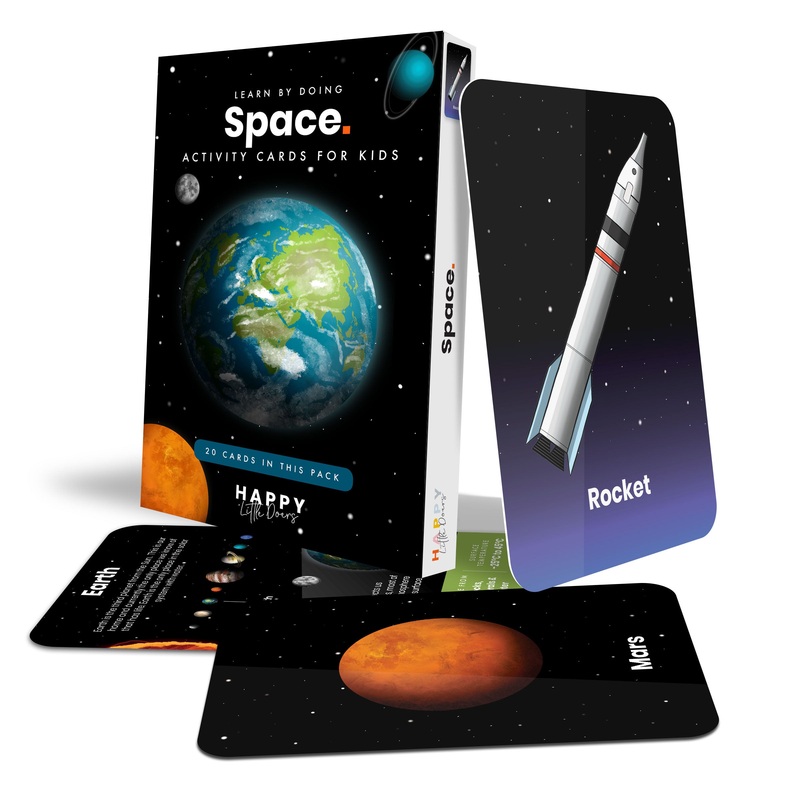 Happy Little Doers Space Activity Flashcards