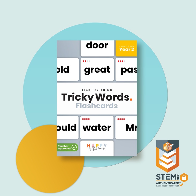 Happy Little Doers Tricky Words Flashcards - Year 2
