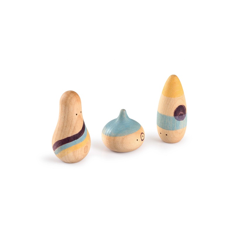 Grapat Wow! x3 Wooden Figures