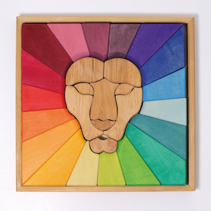 Grimms Building Set Rainbow Lion