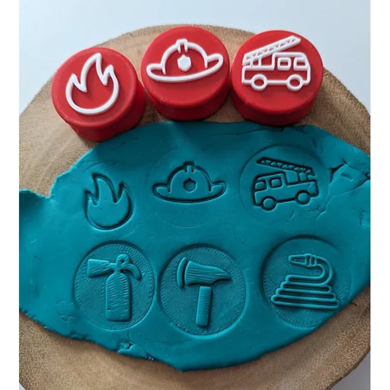 Fire Brigade Playdough Stamp Set