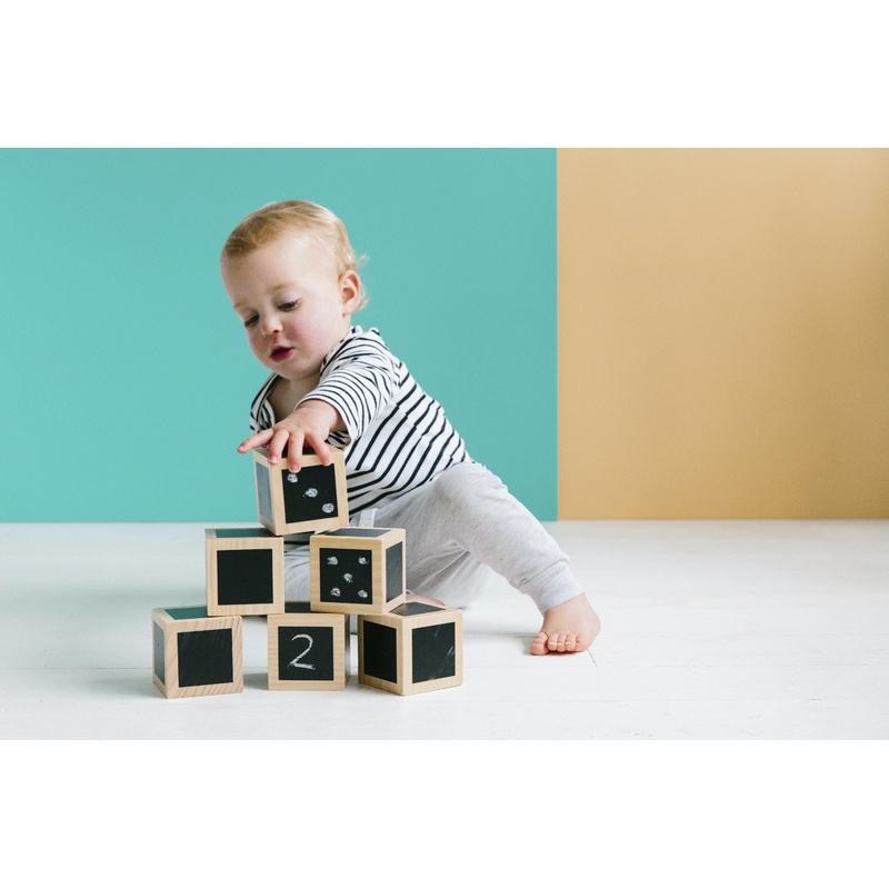 Freckled Frog Fun With Chalk Wooden Cubes