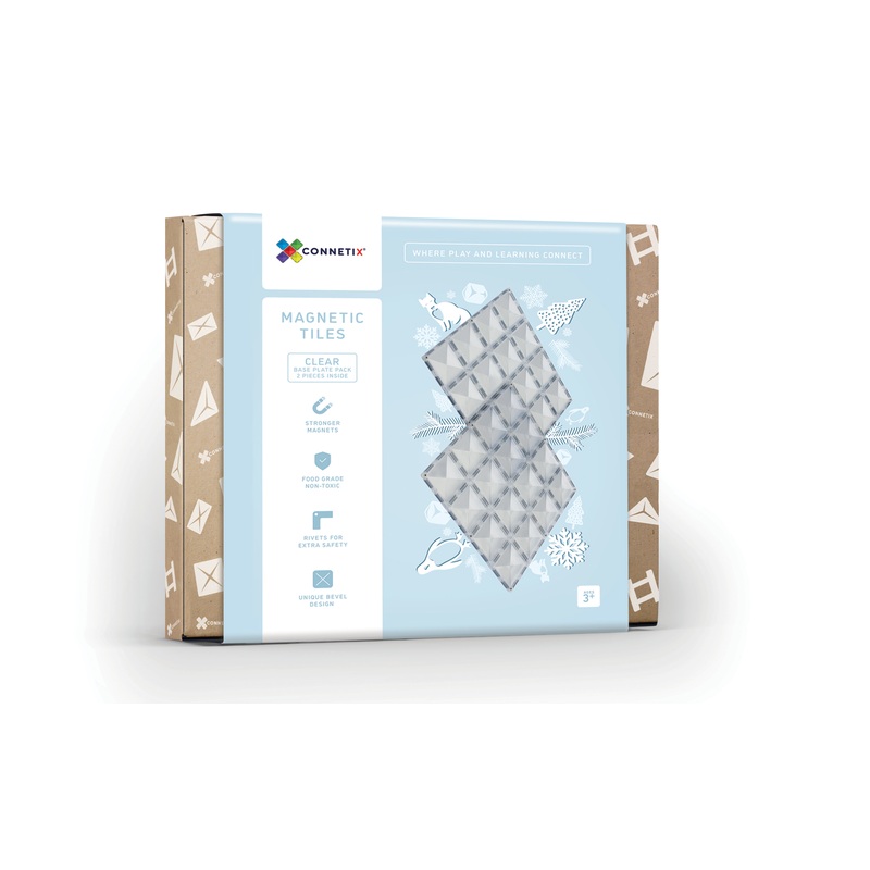 Connetix 2 Piece Clear Base Plate Pack