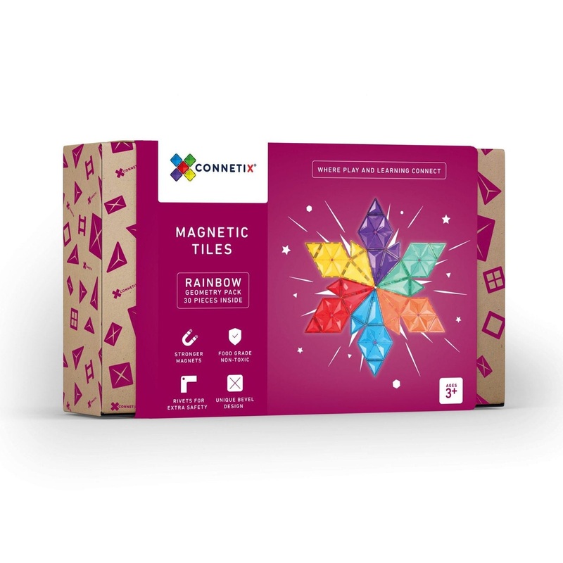 Connetix 30 pc Rainbow Geometry Pack