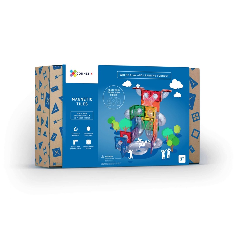 Connetix 66 pc Ball Run Expansion Pack - Rainbow