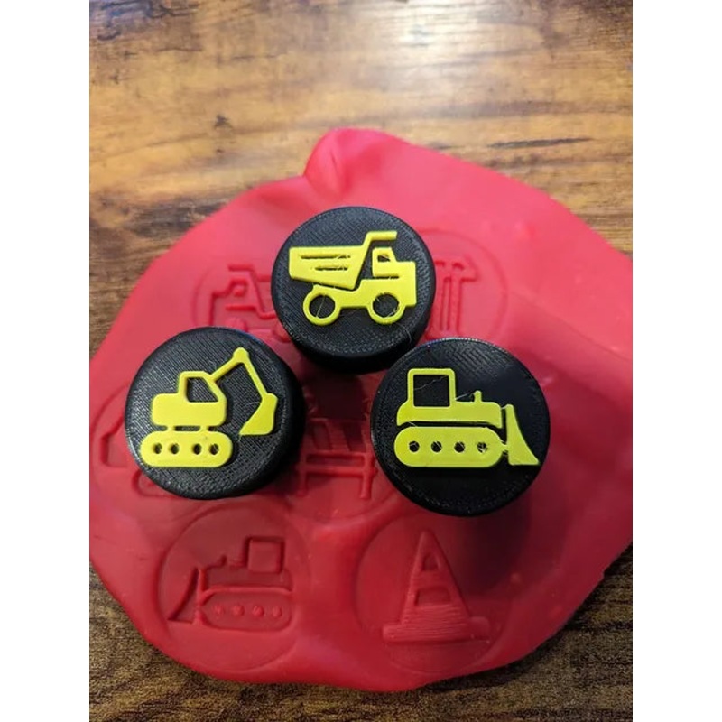 Construction Playdough Stamp Set