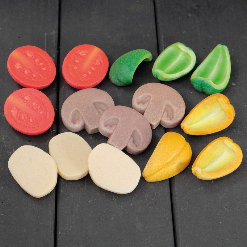 Yellow Door Sensory Play Stones - Pizza Toppings