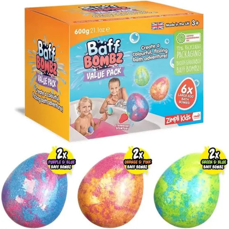 Zimpli Kids Baff Bombz 6 Pack Egg