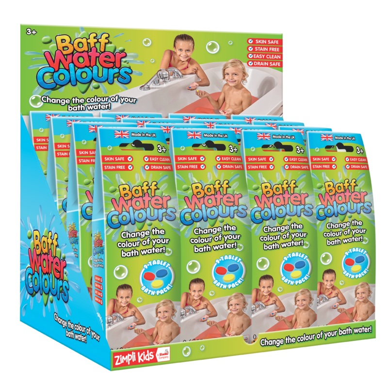 Zimpli Kids Baff Water Colours 9 pack 18g