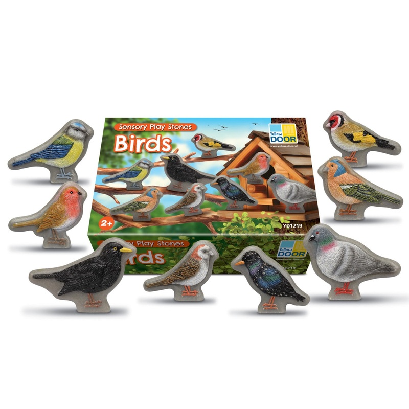 Yellow Door   Birds  Sensory Play Stones