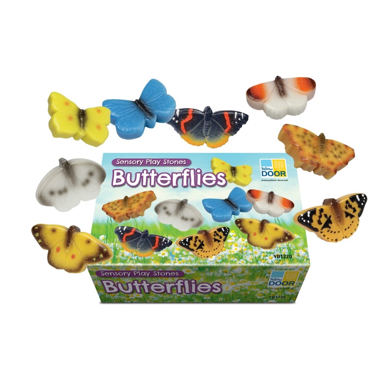 Yellow Door   Butterflies  Sensory Play Stones