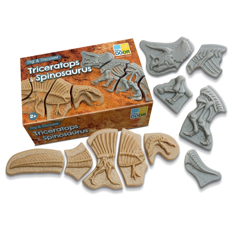 Yellow Door   Dig & Discover  Triceratops & Spinosaurus