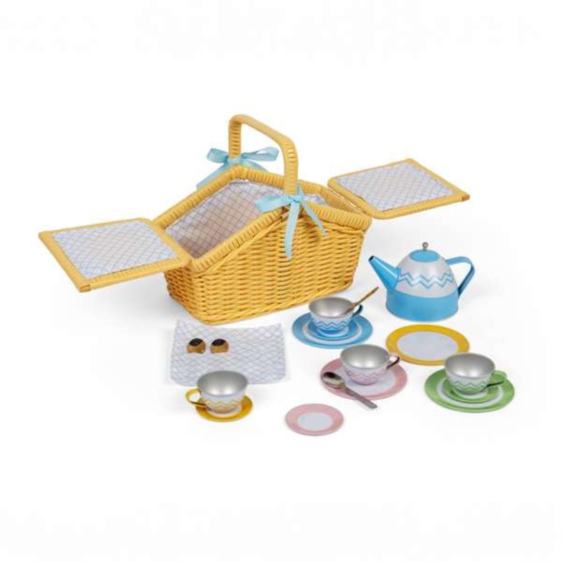 Bigjigs Picnic Set in Yellow Basket