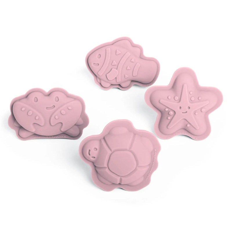Bigjigs Silicone Character Sand Moulds Blush Pink