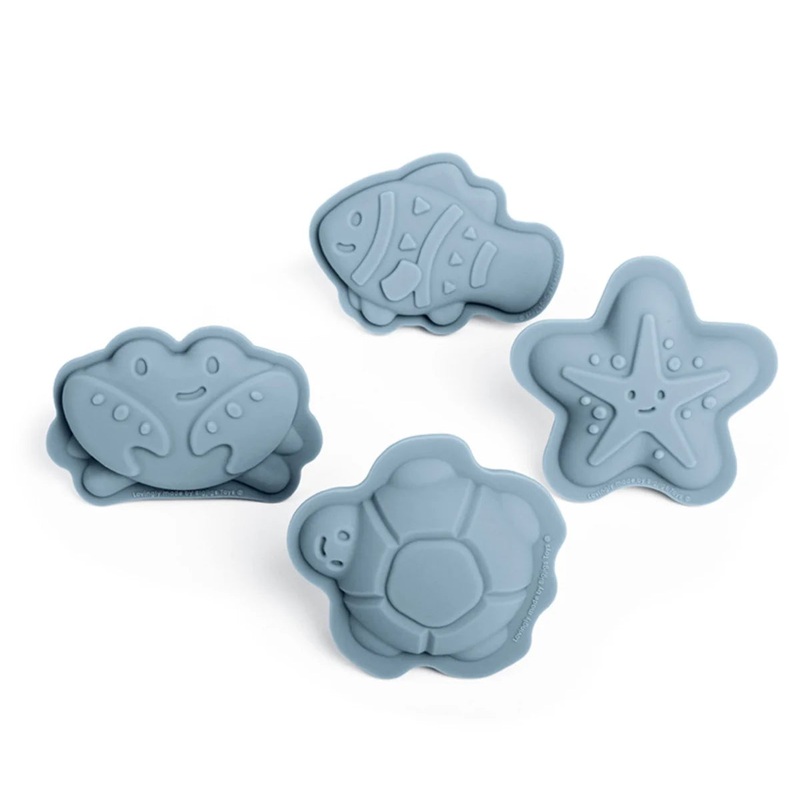 Bigjigs Silicone Character Sand Moulds Dove Grey