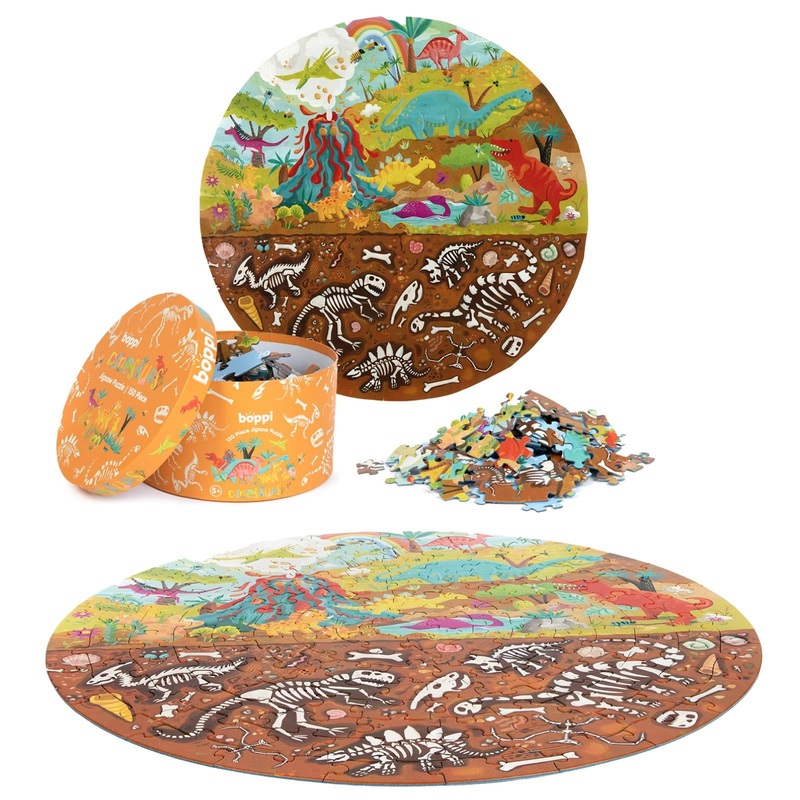 Boppi Round Dinosaurs Jigsaw Puzzle 150 Pieces