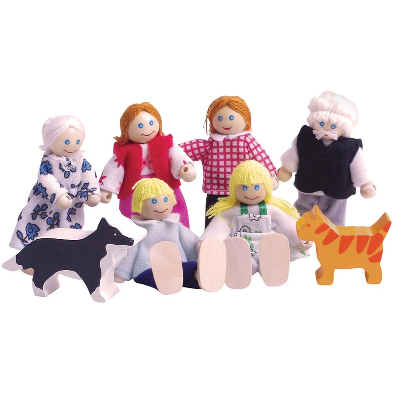 Bigjigs Heritage Playset Doll Family