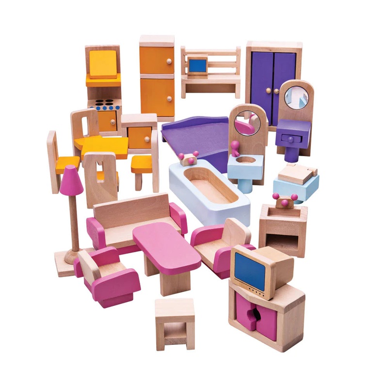 Bigjigs Heritage Playset Doll Furniture Set