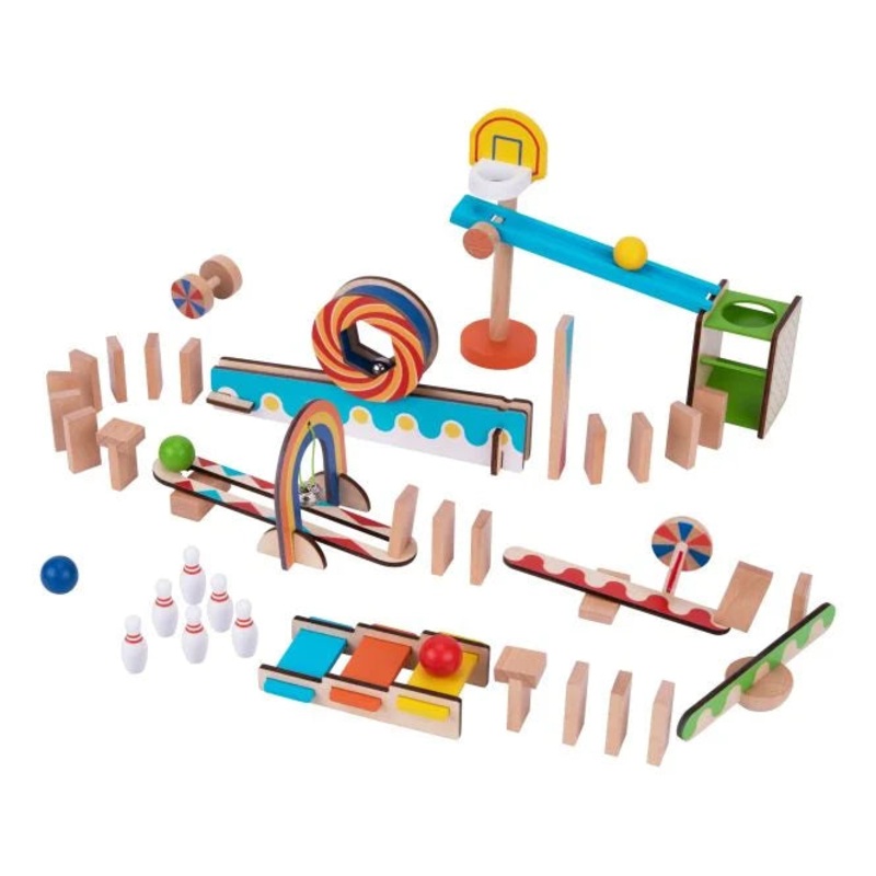 Tooky Wooden Domino Run