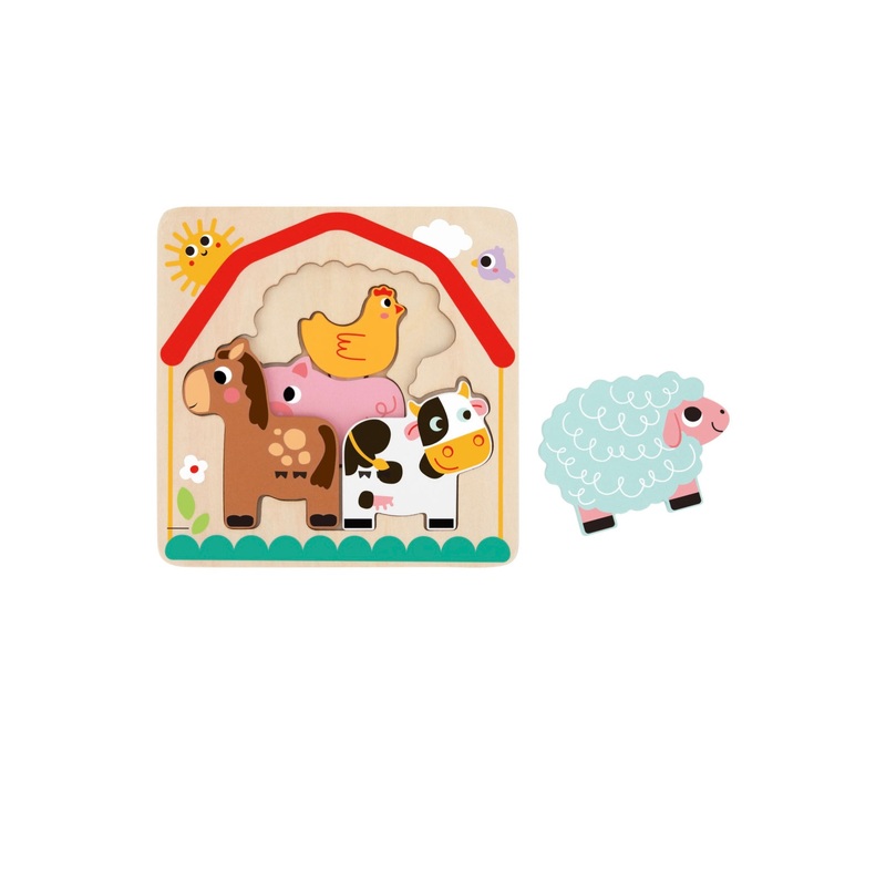 Tooky Wooden Multi-Layered Farm Puzzle