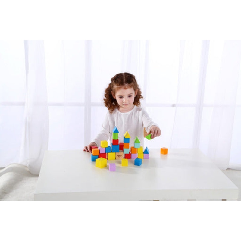 Tooky Toy Wooden 39 Piece Block Tub