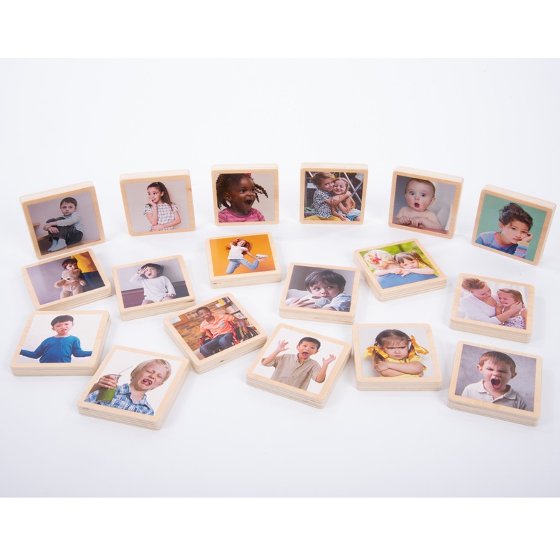 TickiT My Emotions Wooden Tiles - Pk18
