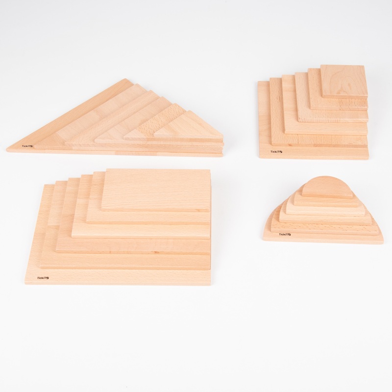 Tickit Natural Architect Panels - Pk6 (4 Shapes)